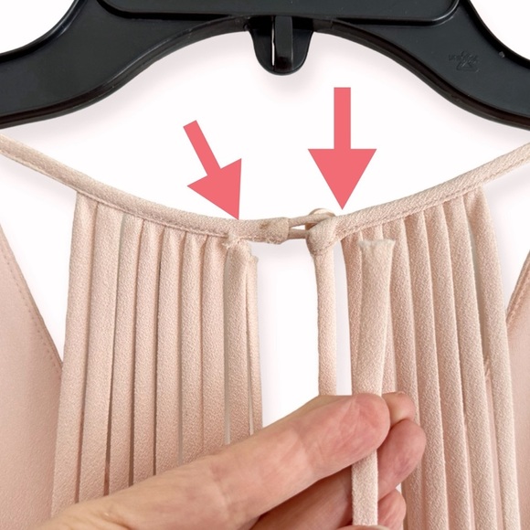 Reiss Pink Talin Strappy Back Midi Dress Size UK14/US10 NWT Flaw (Read) - Picture 13 of 14